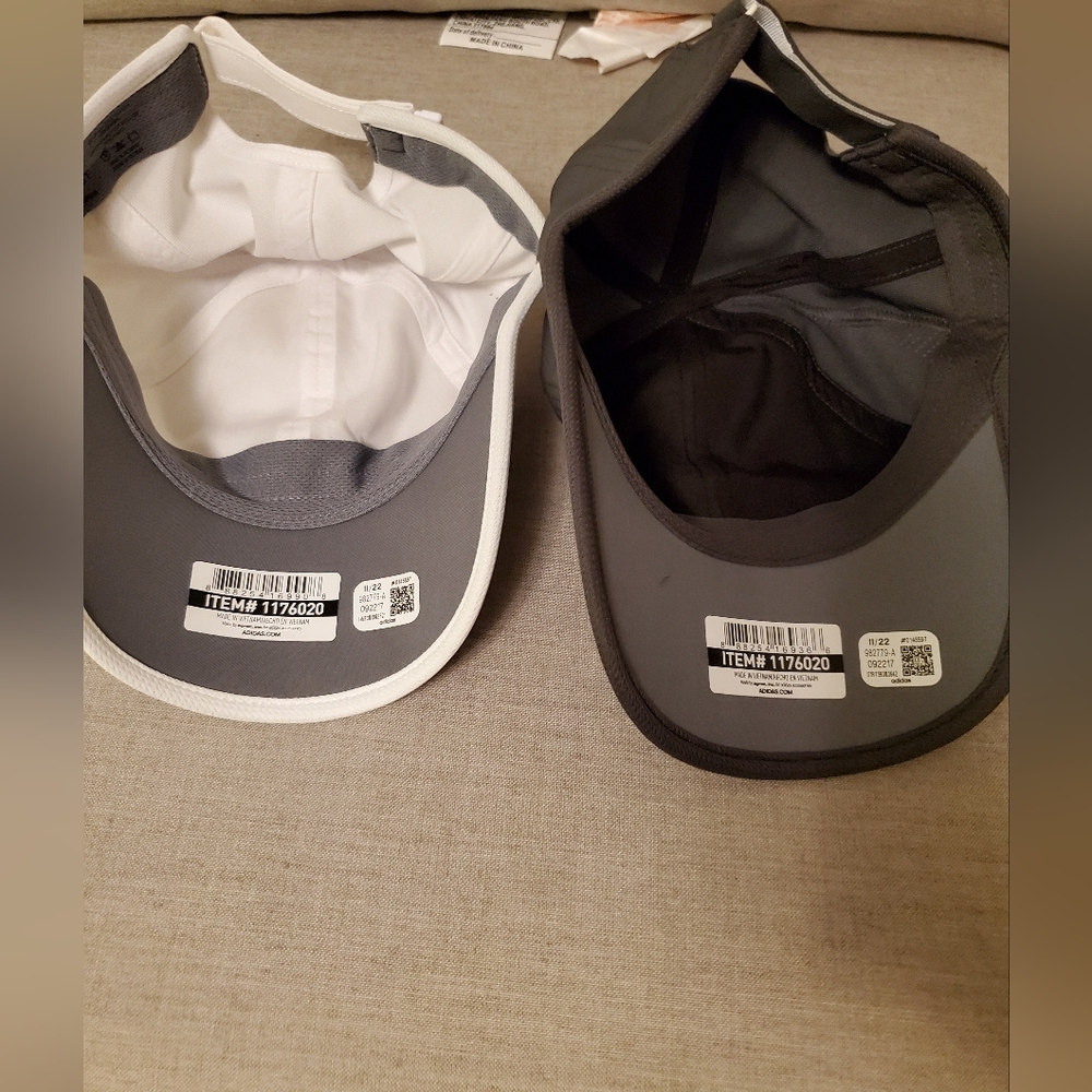 Adidas Women's Superlite AEROREADY Classic Hat Cap, 2-Pack, Gray and White - Picture 4 of 4